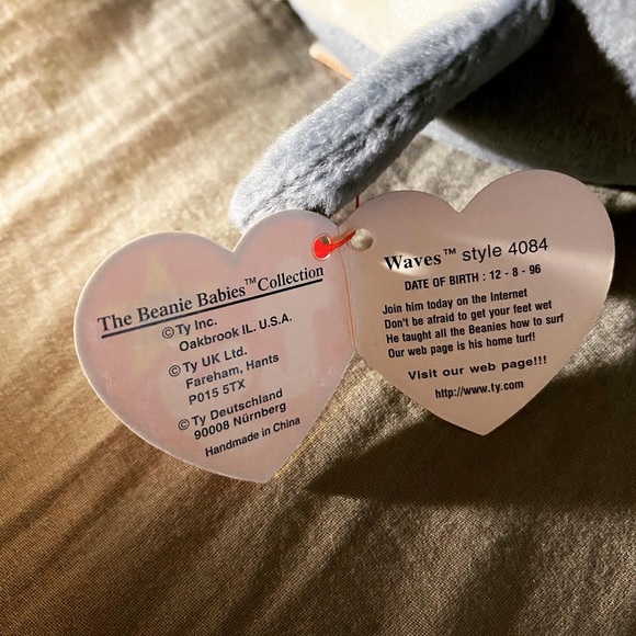 Vintage Echo the dolphin (w/error Waves tag) Ty Beanie Baby - Picture 2 of 4